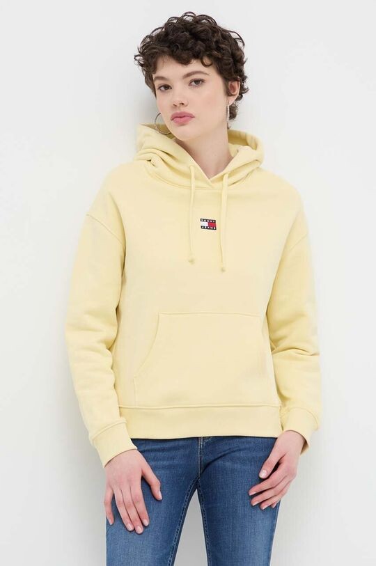 

Хлопковая толстовка Tommy Jeans, желтый