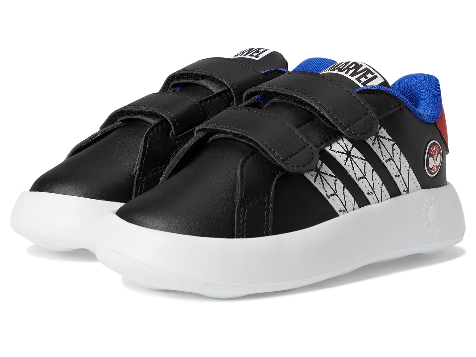 

Кроссовки Adidas Kids Marvel Spider-Man Grand Court Sportswear Shoes, Black/White/Semi Lucid Blue