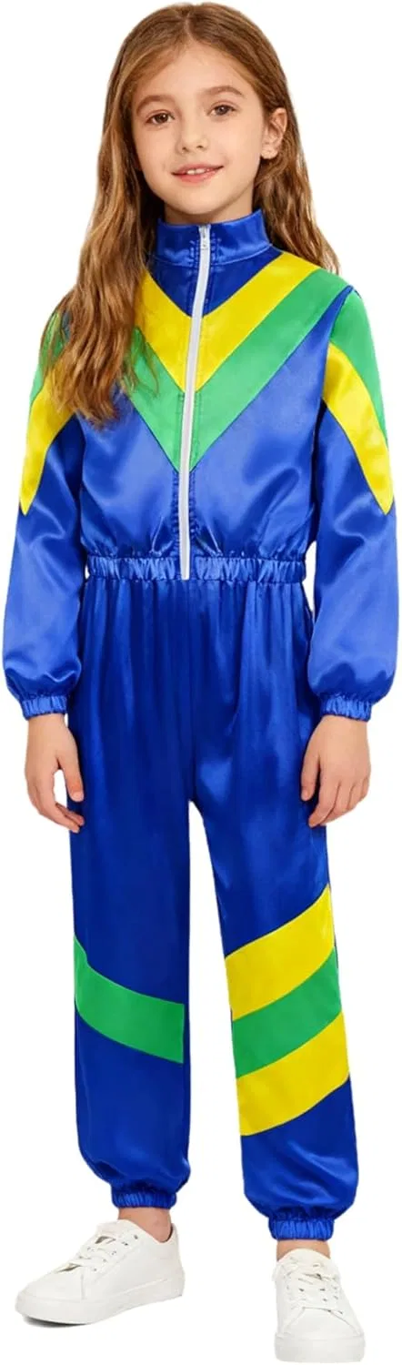 Детский спортивный костюм ретро Winnrchan, Royal Blue