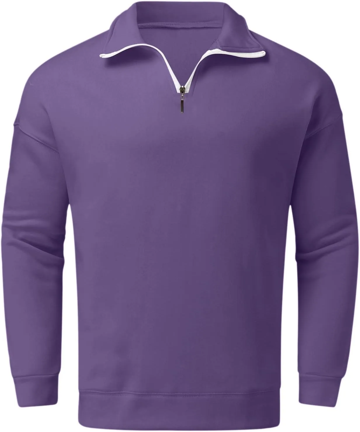 Мужская кофта с четвертью молнии осень-зима Slim Fit легкая вязаная — фото 3
