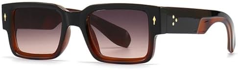 

Модные женские солнцезащитные очки в стиле панк с заклепками. Винтажные мужские солнцезащитные очки с градиентным покрытием и защитой от УФ-излучения UV400 MTZJH, Black Tea Grey Pink