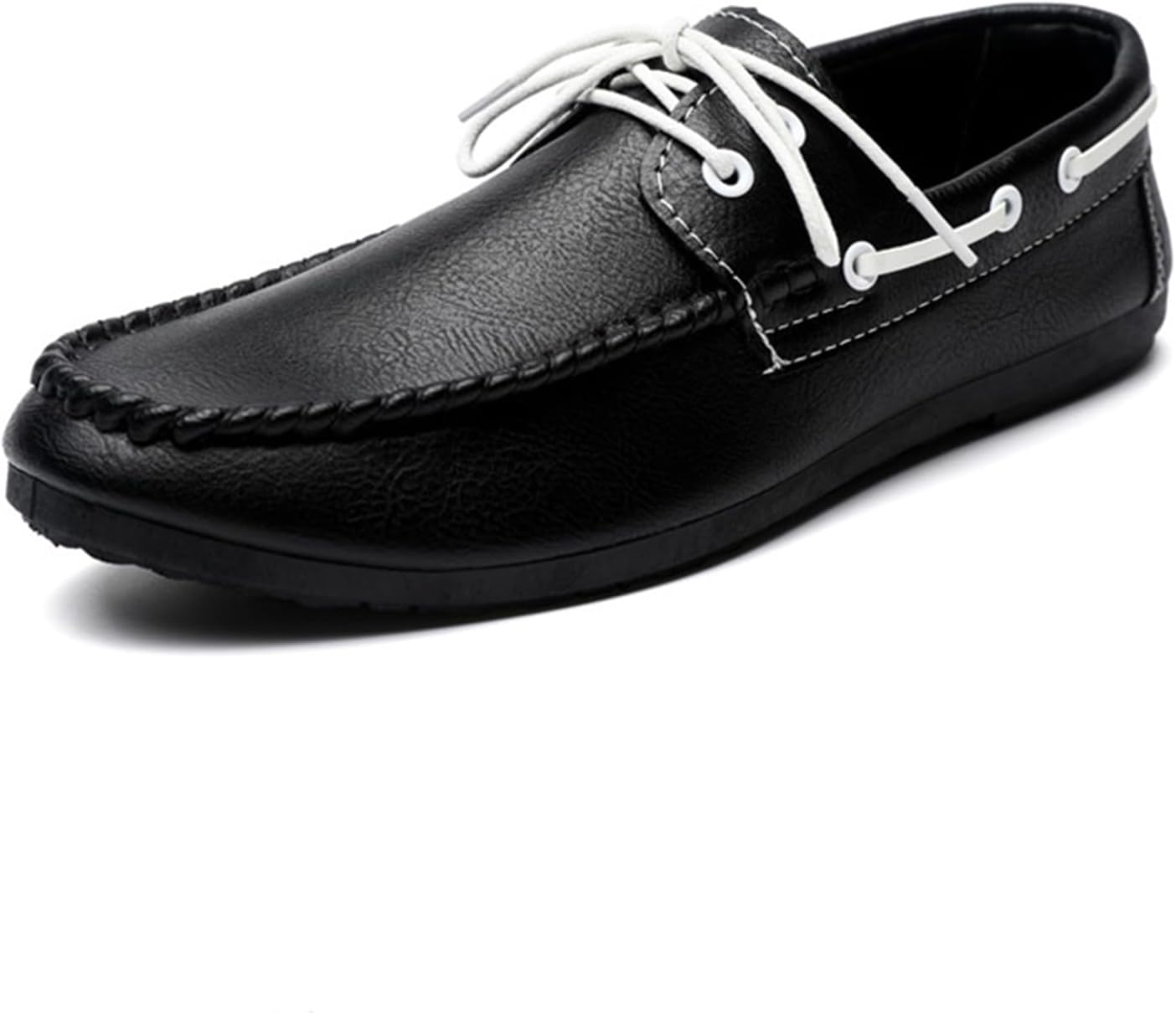 

Мужские летние кожаные лоферы FERRAOGAN с шнуровкой и без застежки, модная и повседневная обувь для прогулок, черный