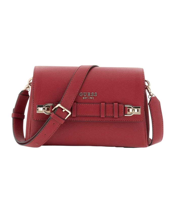 

Красная сумка через плечо с клапаном Guess, красный