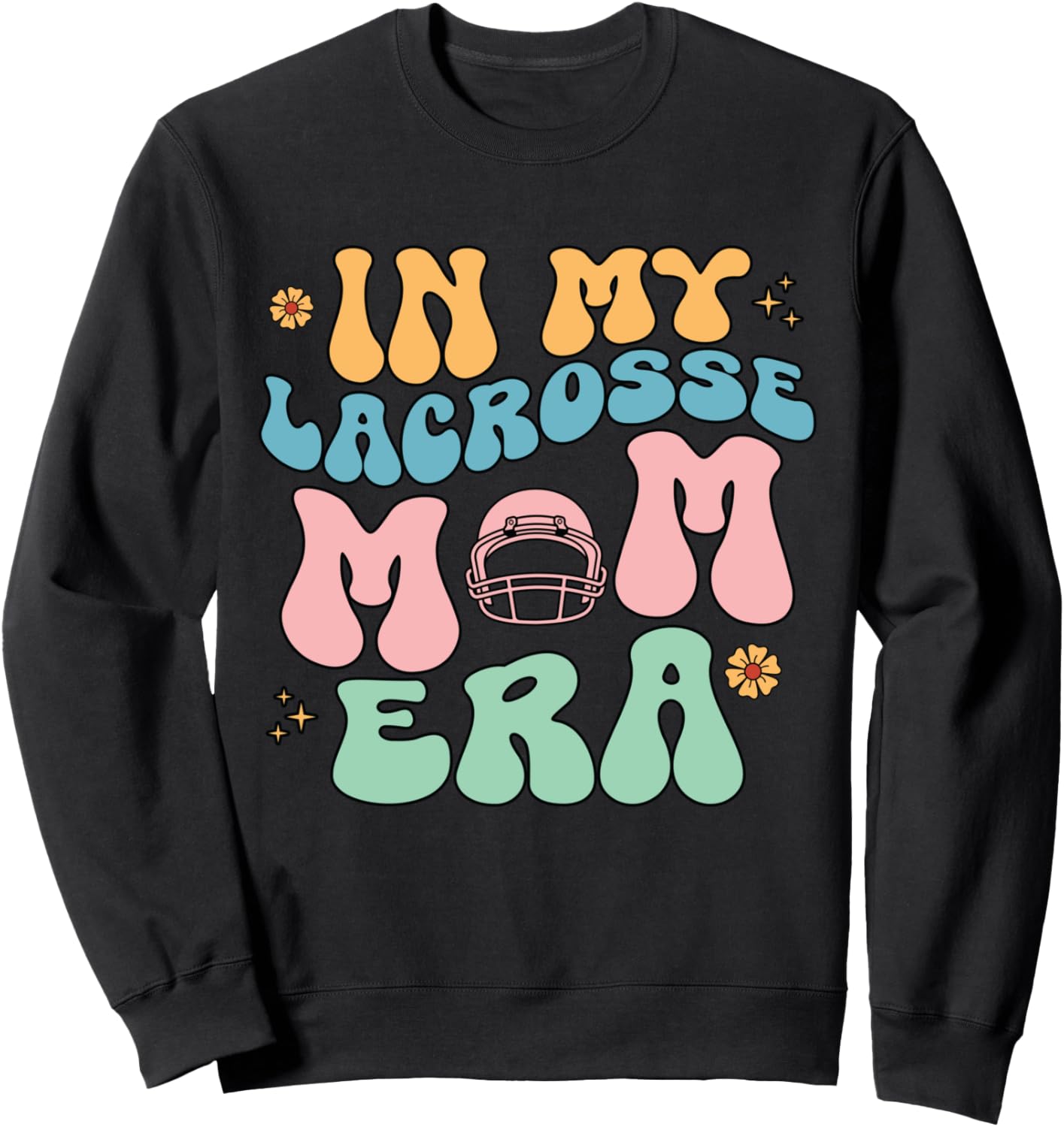 

Толстовка Proud Lacrosse Mom Era Sporty Mother's Day Supporter In My Sports Mom Era Funny Mothers Day Groovy Tees, черный