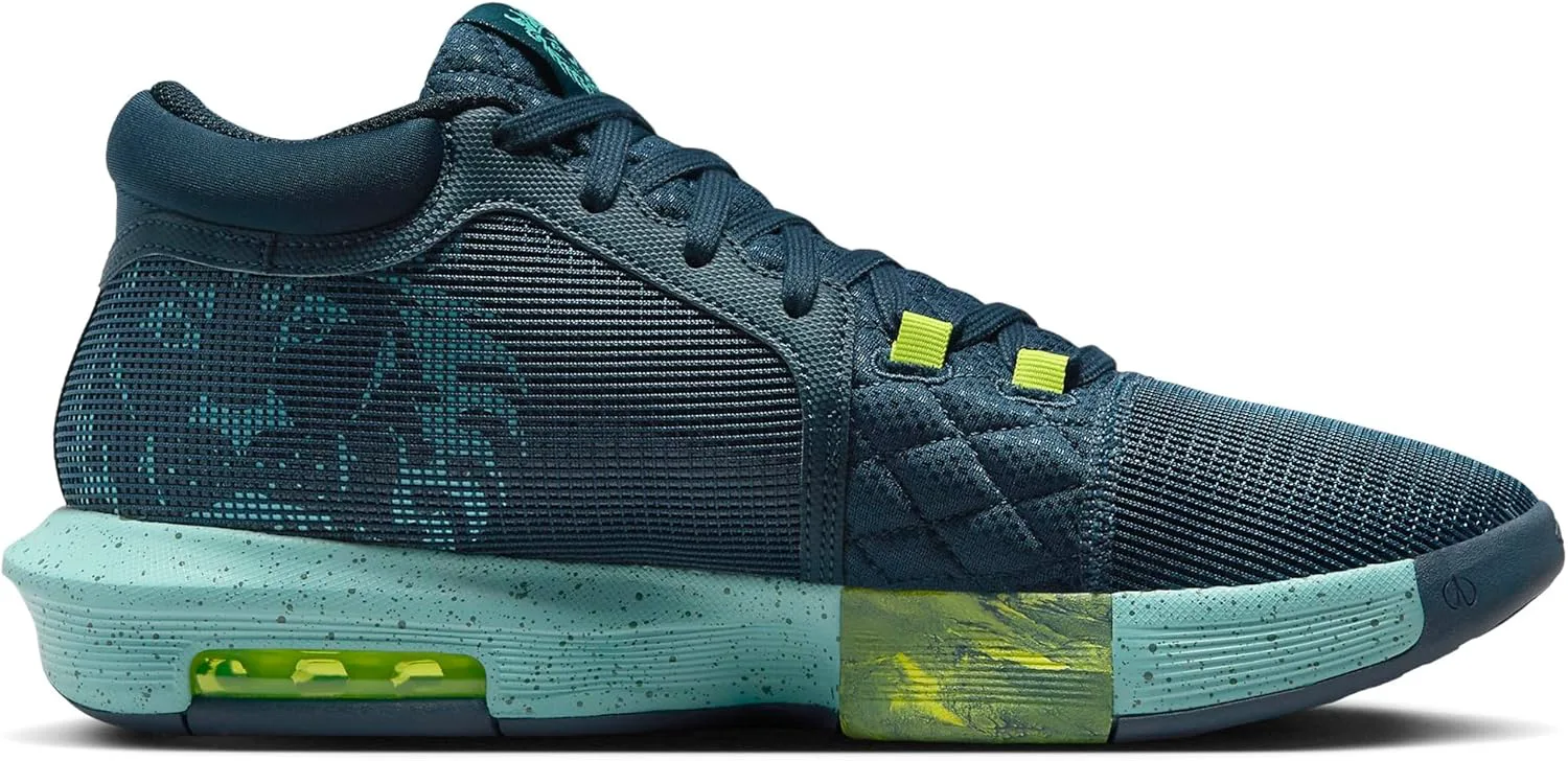 Мужские баскетбольные кроссовки Nike Lebron Witness VIII, темно-синий/зеленый — фото 4