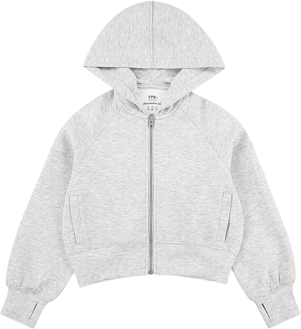 

Худи abercrombie kids YPB Neoknit Full Zip Hoodie, цвет Grey Heather