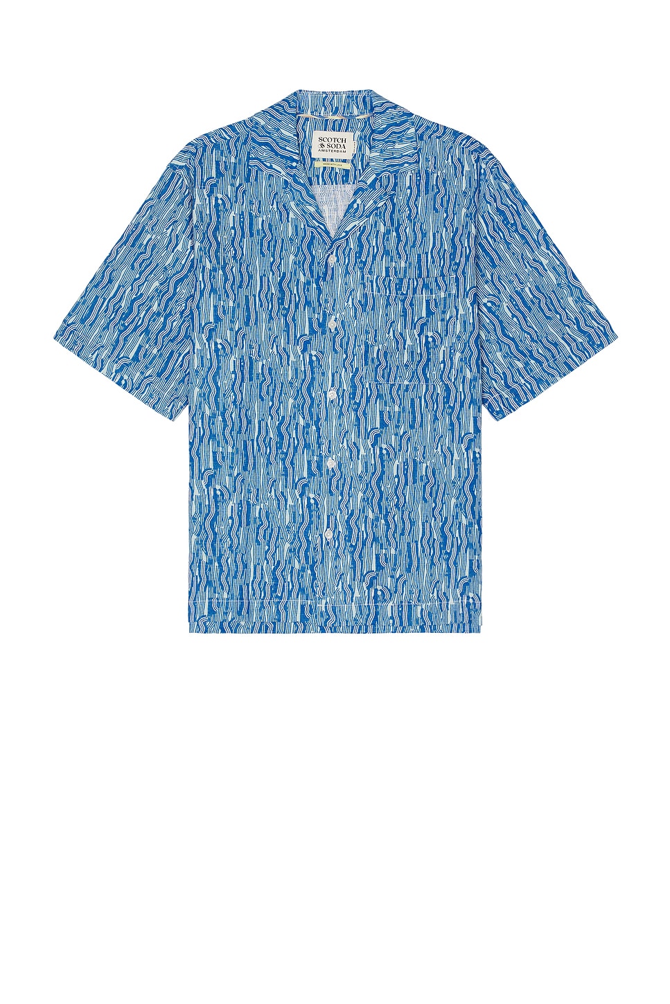 

Рубашка с коротким рукавом и полным принтом Scotch & Soda, vuur island stripe