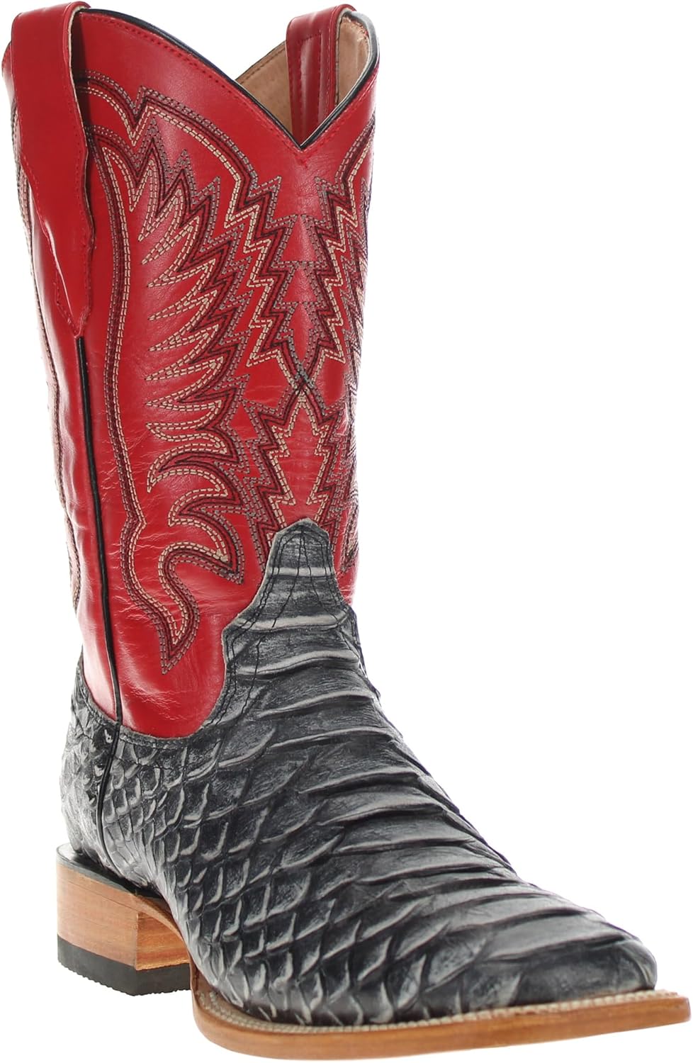 

Мужские ковбойские сапоги Vaccari Chase из натуральной кожи с принтом под питона, широкий квадратный носок, черный