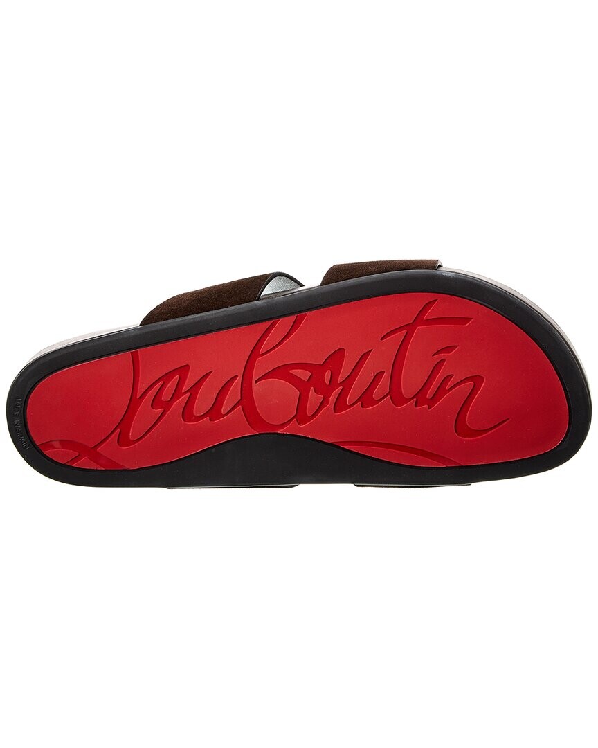 

Замшевые сандалии Christian Louboutin Dhabubizz, коричневый