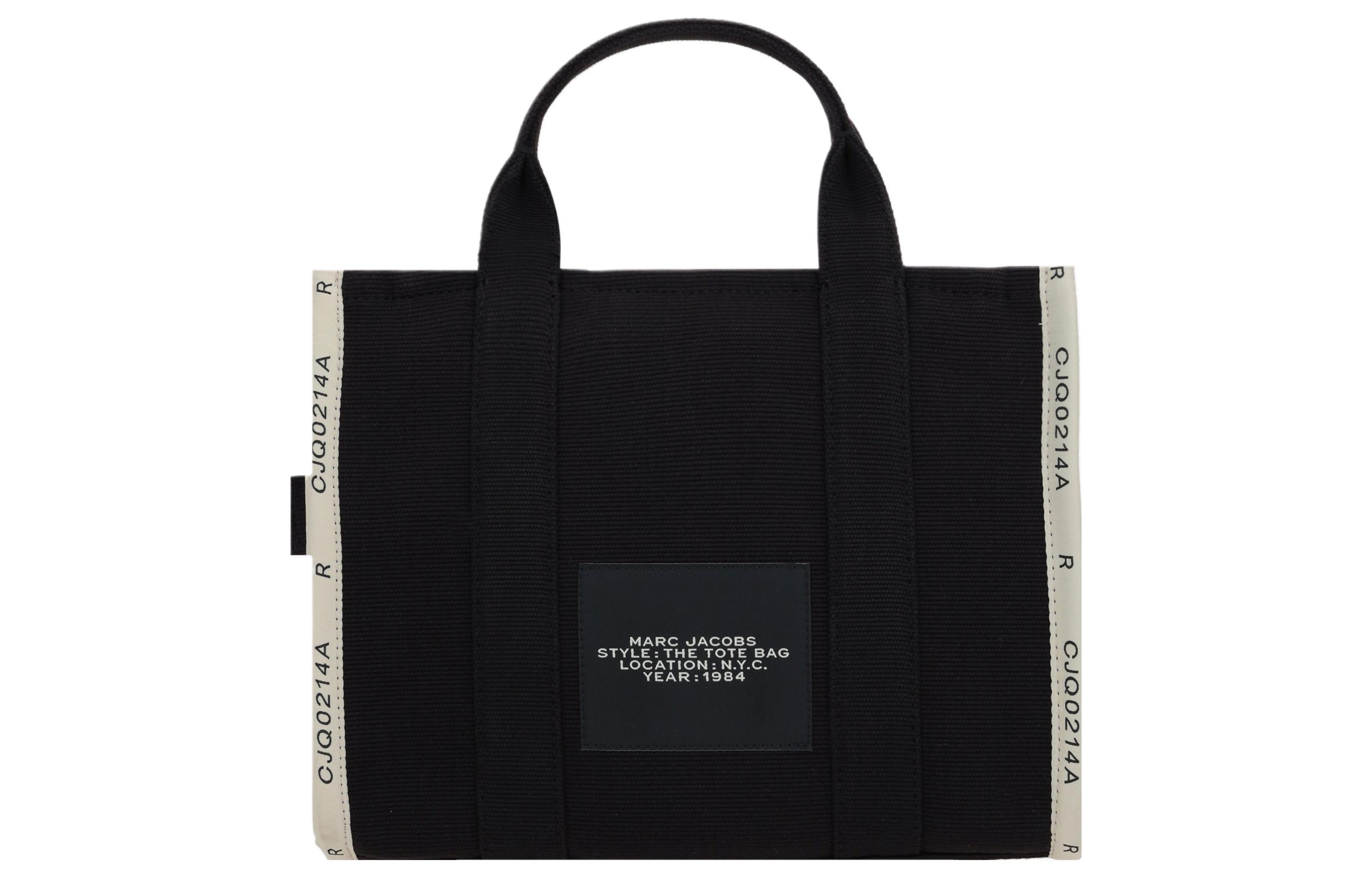 Средняя сумка-тоут из жаккарда черная MARC JACOBS — фото 3