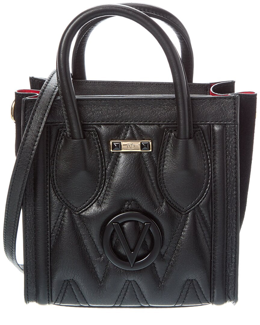

Валентино от Марио Валентино Ева Алмазная кожаная сумка Valentino by Mario Valentino, черный