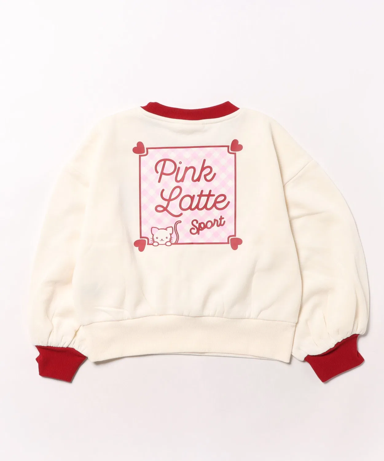 Спортивная кофта PINK-latte sports с логотипом, 130-160 см, офф-вайт — фото 3