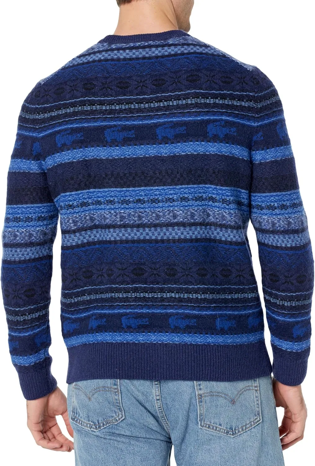 Мужской свитер Lacoste Fair Isle из смеси альпаки и шерсти — фото 2