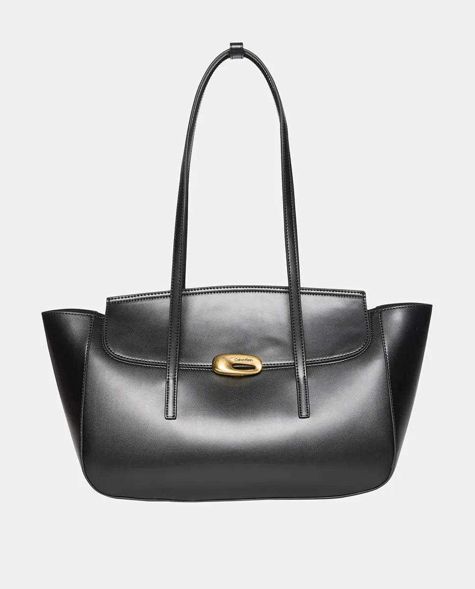 

Большая сумка-тоут с пряжкой-украшением Calvin Klein, черный