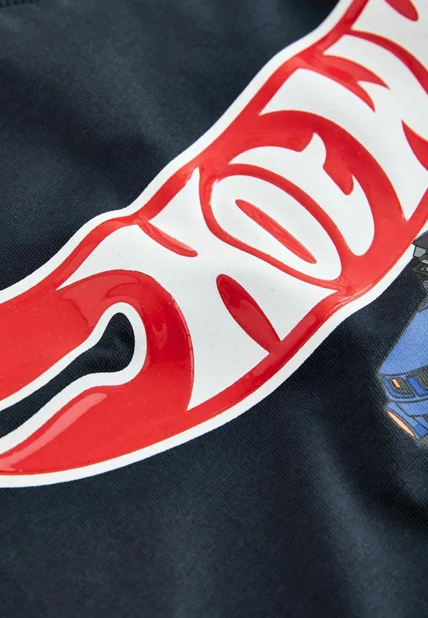 Футболка с коротким рукавом и принтом hot wheels, стандартного кроя Next, Navy — фото 2