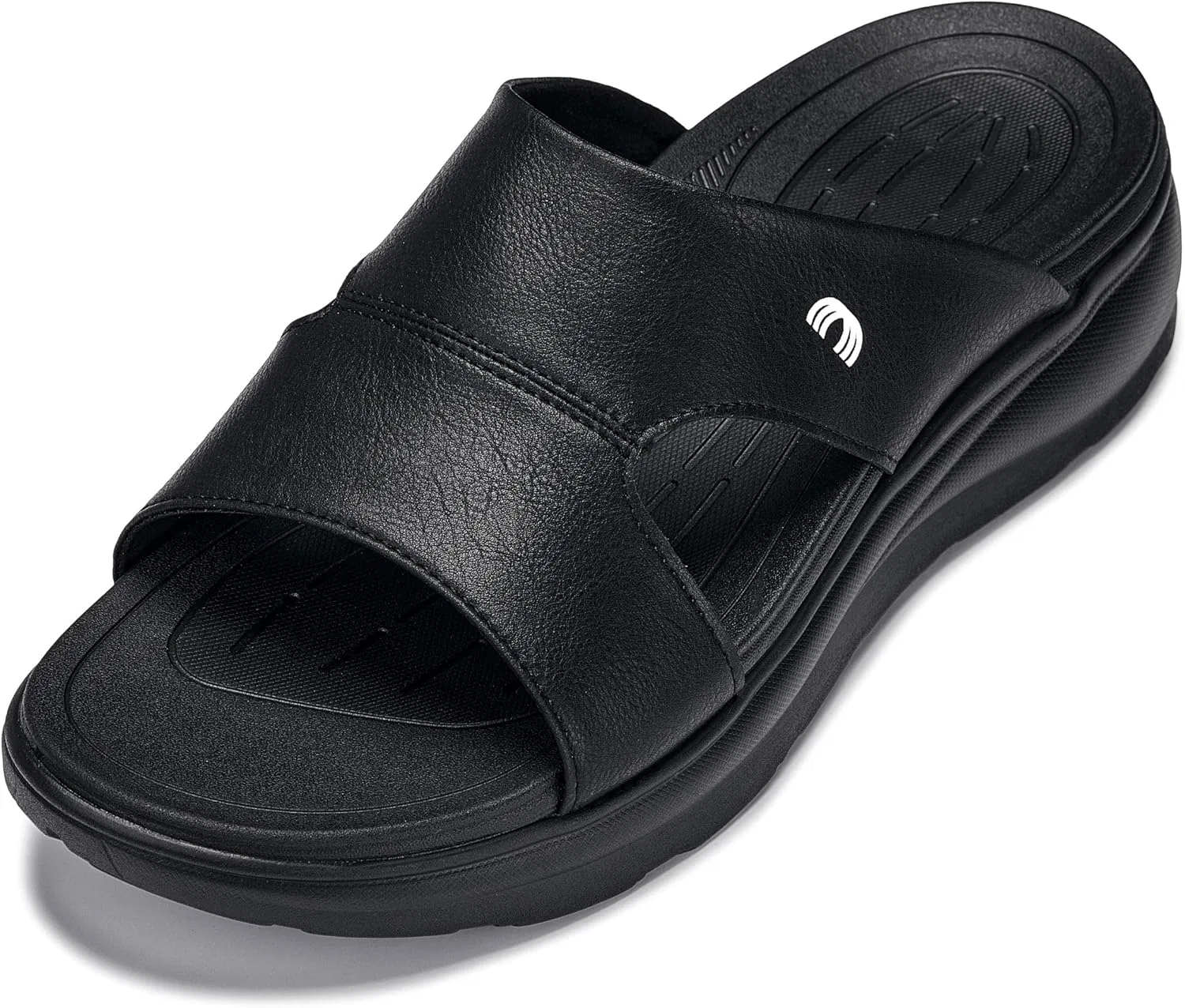 Сандалии с увеличением роста, CALTO, черный/зернистый черный