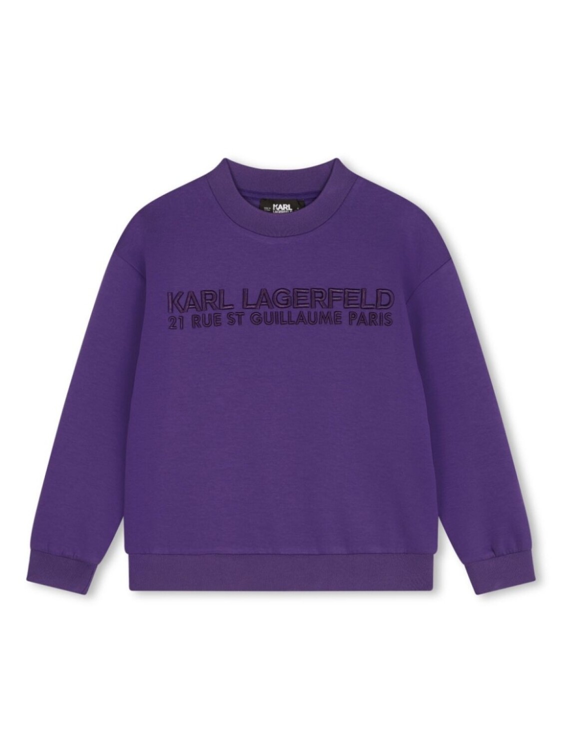 

Karl Lagerfeld Kids толстовка из джерси с вышитым логотипом, фиолетовый