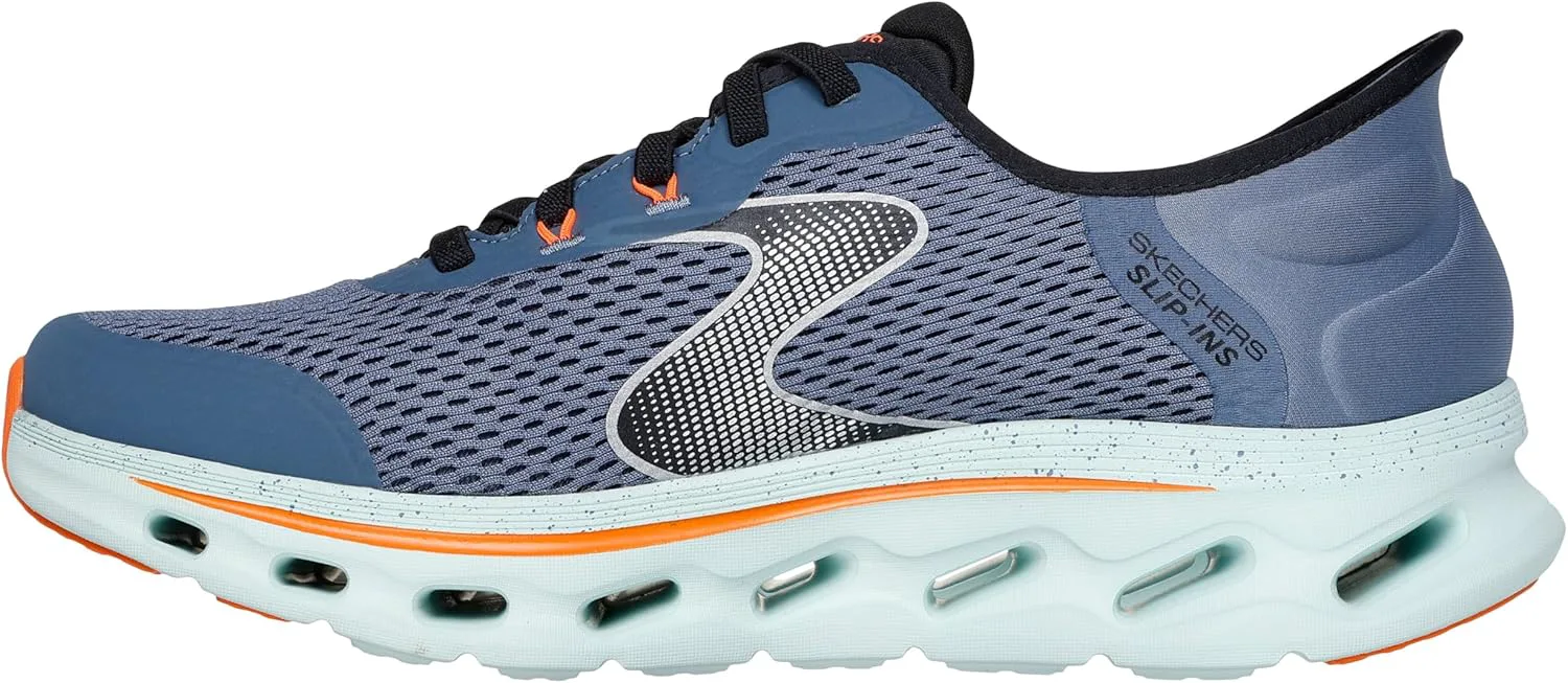 Мужские кроссовки Skechers Go Walk Glide-Step 2.0 Zander, темно-синий/оранжевый — фото 3