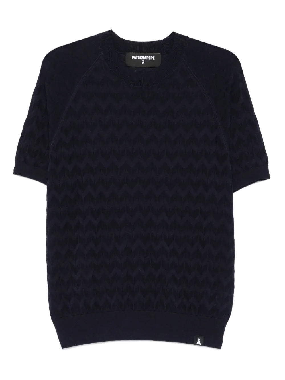 

Футболка с узором шеврон Patrizia Pepe, синий