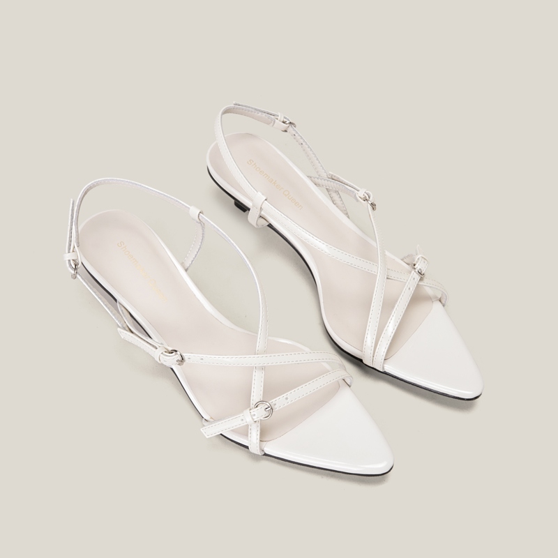 SHOEMAKER QUEEN Женские сандалии с одной лямкой бордовые, цвет Burgundy — фото 4