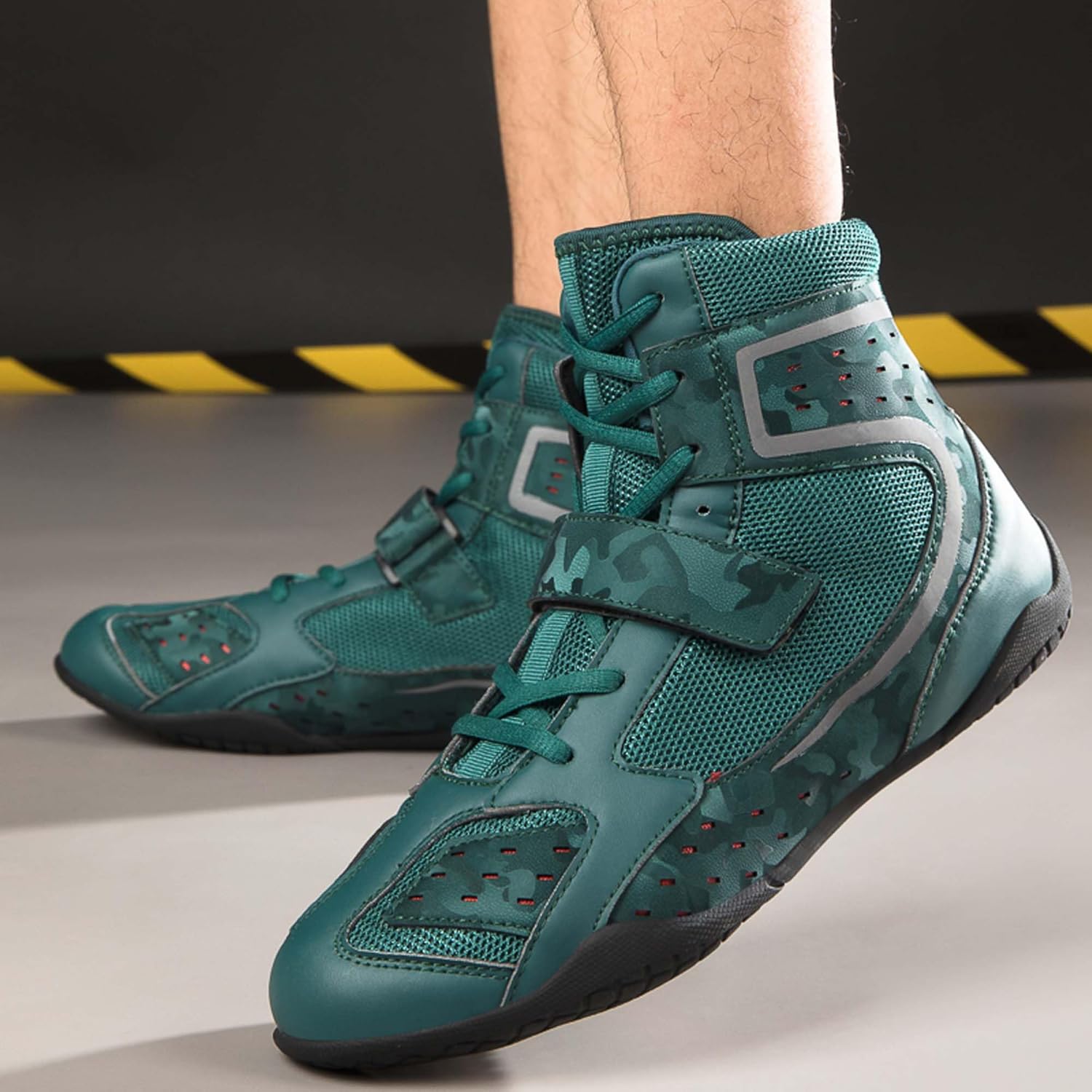 Легкие дышащие боксерские кроссовки Non-Slip Pro для борьбы, синие боксерские туфли Mekuk — фото 3