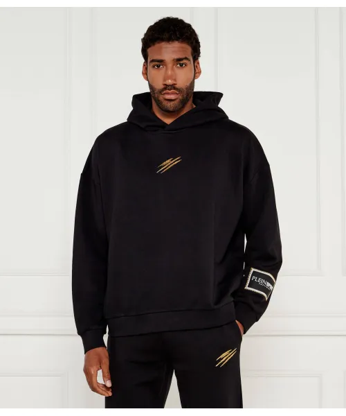 

Толстовка с надписью Relaxed fit Plein Sport, черный