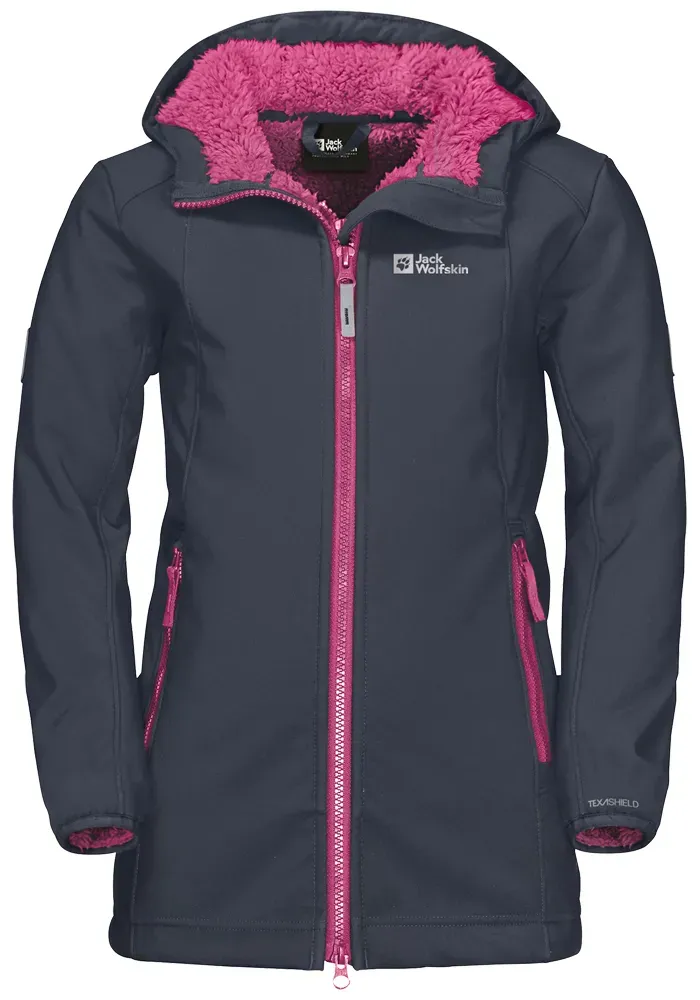 

Пальто из софтшелла Jack Wolfskin "KISSEKAT COAT GIRLS", синий