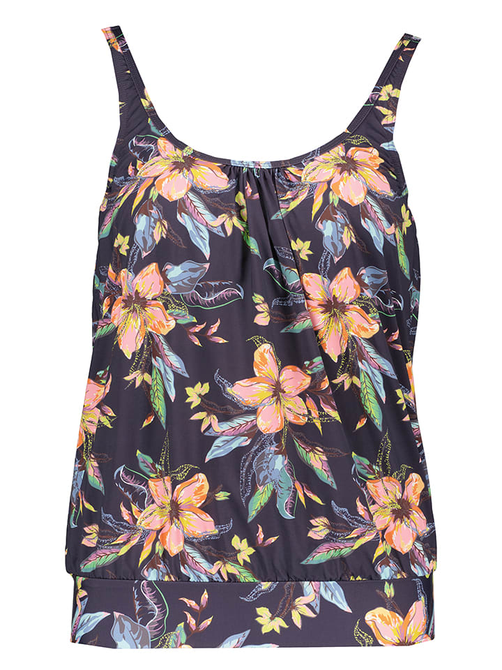 

LASCANA Топ танкини в черно-разноцветном исполнении