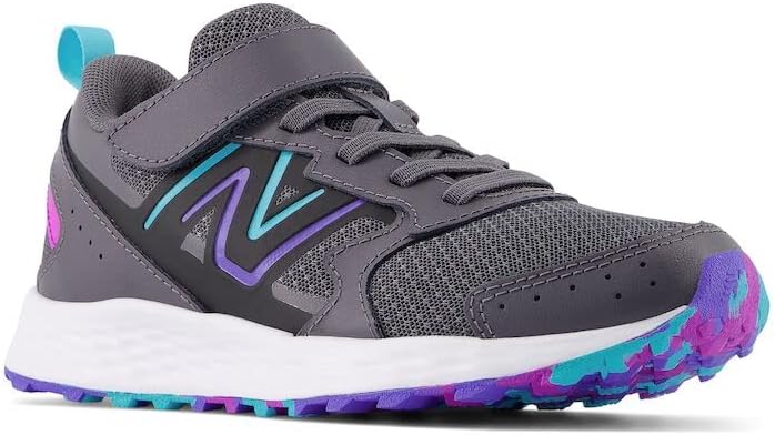 Кроссовки New Balance детские унисекс Fresh Foam 650 V1 с эластичными шнурками и верхней застежкой, индиго/роза — фото 4