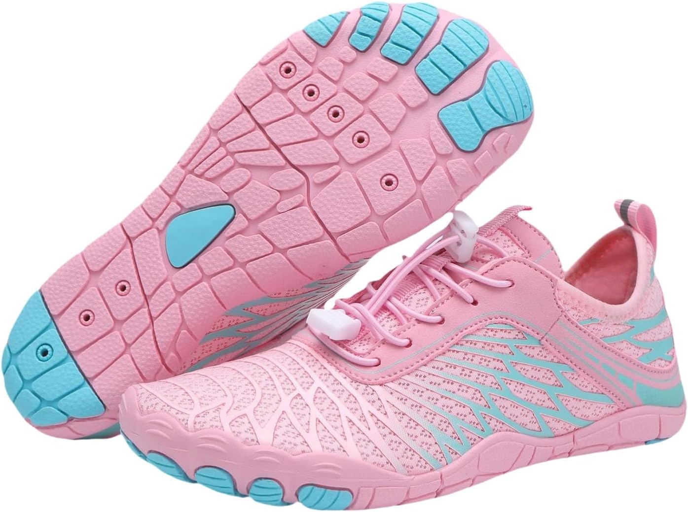 

Кроссовки для походов с босыми ногами для женщин, с широкой носочной частью, противоскользящие, спортивная обувь, летние, дышащие, заземляющие обувь, для бега, велоспорта, походов, удобные кроссовки-бутсы Generic, розовый