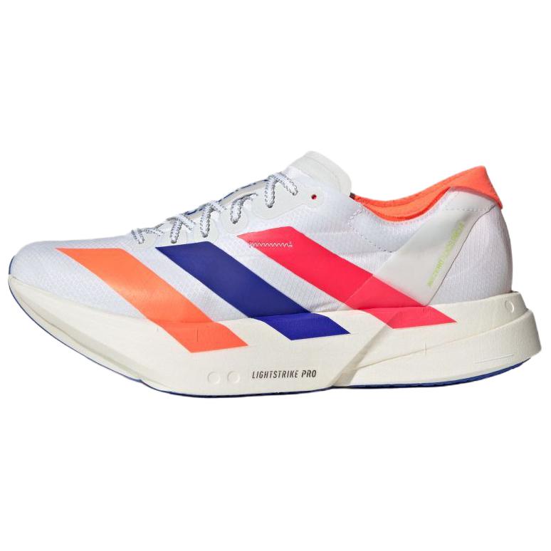 

Adidas Мужские беговые кроссовки Adizero Adios Pro 4, белый, синий и оранжевые