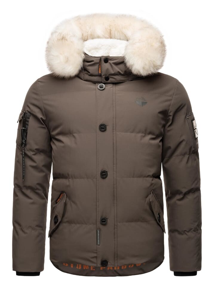 

Куртка STONE HARBOUR Halvaar, цвет anthracite mit weißem fell