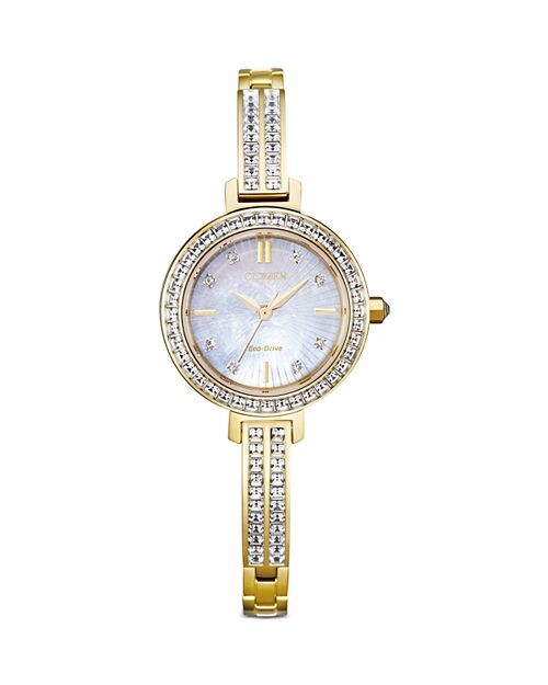 

Часы Eco Drive Silhouette с кристаллами, 25 мм Citizen, цвет White