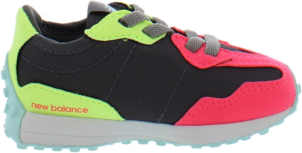 Кроссовки New Balance Kids 237 V1 на шнуровке, черный/зеленый/розовый/голубой/светло-голубой — фото 2