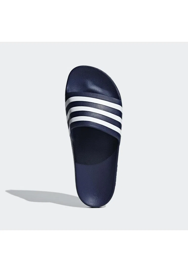 Шлепанцы, водоотталкивающие, Adilette Aqua, Adidas, белый/темно-синий — фото 2