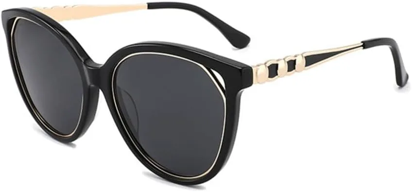 

Большие солнцезащитные очки «кошачий глаз» для женщин, поляризованные, винтажные солнцезащитные очки для мужчин, очки с защитой от УФ-излучения UV400 VFDHN, C1