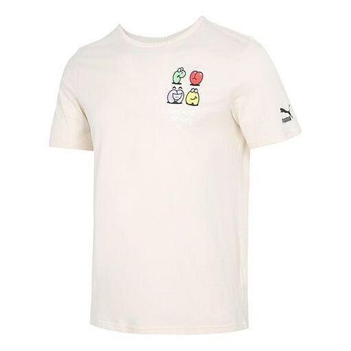 

Футболка graphic streetwear t-shirt 'beige' Puma, бежевый