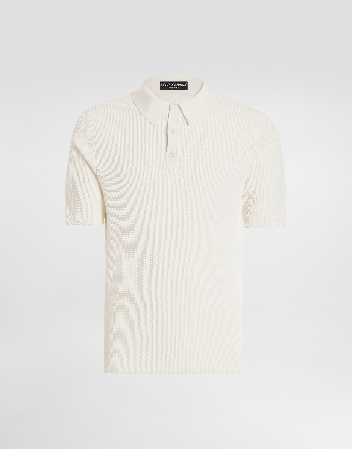 

Поло из трикотажа с короткими рукавами из хлопка Dolce & Gabbana, белый