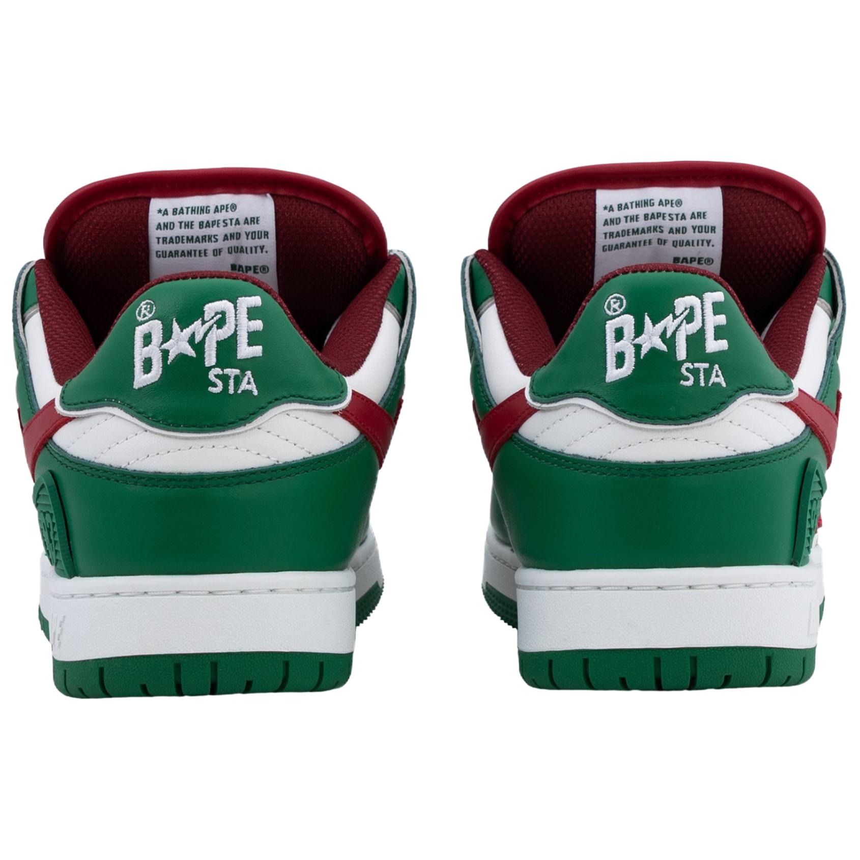 A BATHING APE Кроссовки SK8 Leather Low top Unisex Green — фото 4