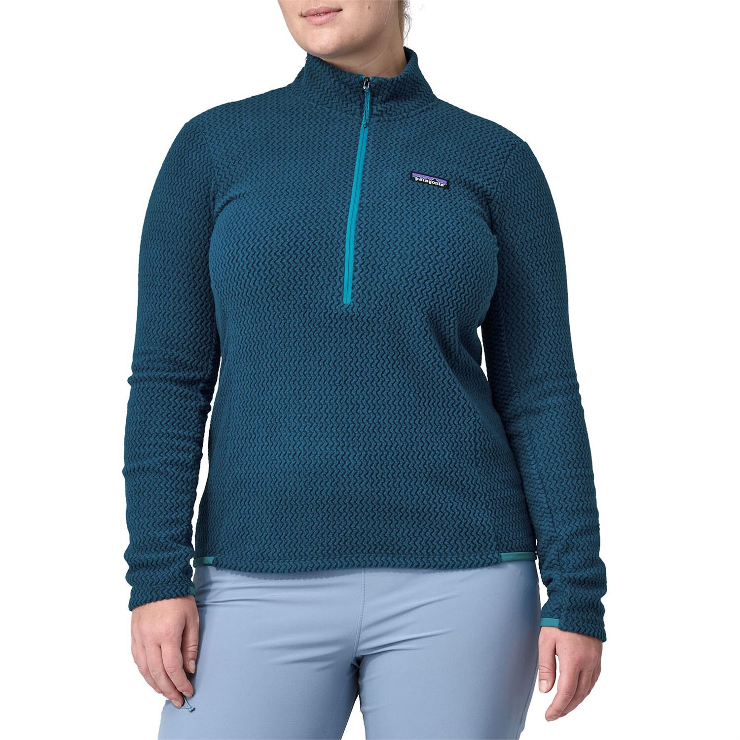 

Топ Patagonia R1 Air Zip Neck, цвет Lagom Blue