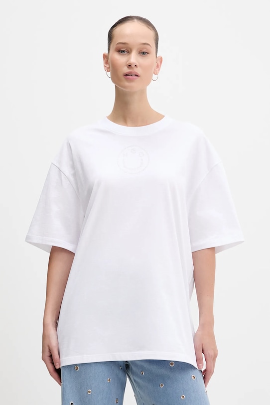 

Хлопковая футболка оверсайз HUGO Blue _tee_b_9, белый