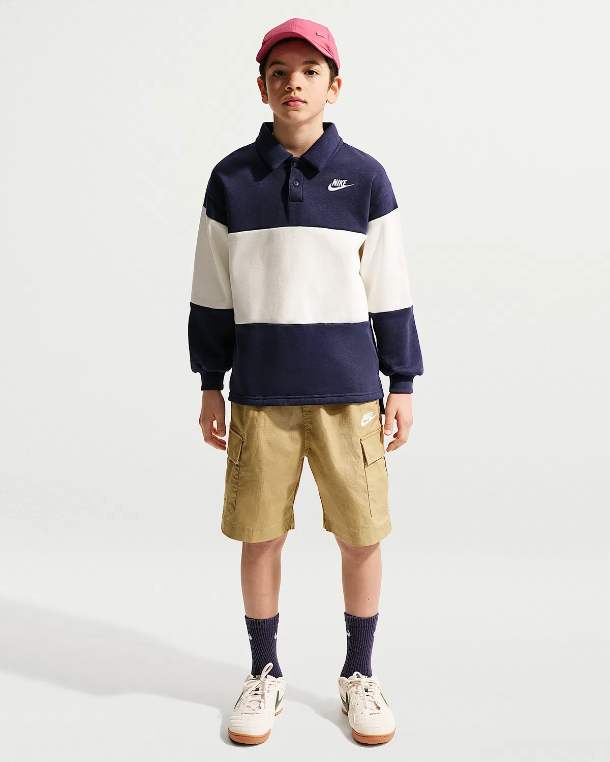 Детские шорты карго Nike Sportswear Club, Parachute Beige/White