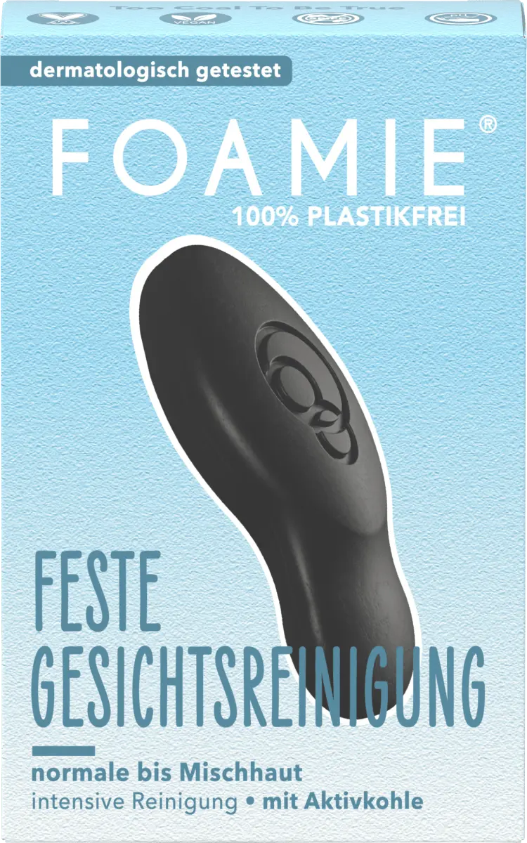 

Твердое очищающее средство для лица Too Coal to Be True 60 г Foamie
