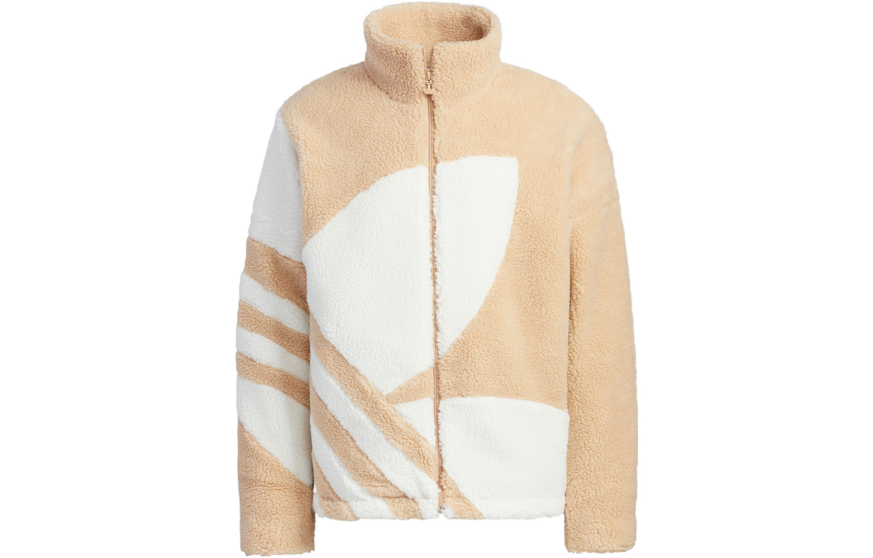 

Adidas Originals Trefoil Куртка на флисе с крупным логотипом и утеплителем, коричневый, умбра