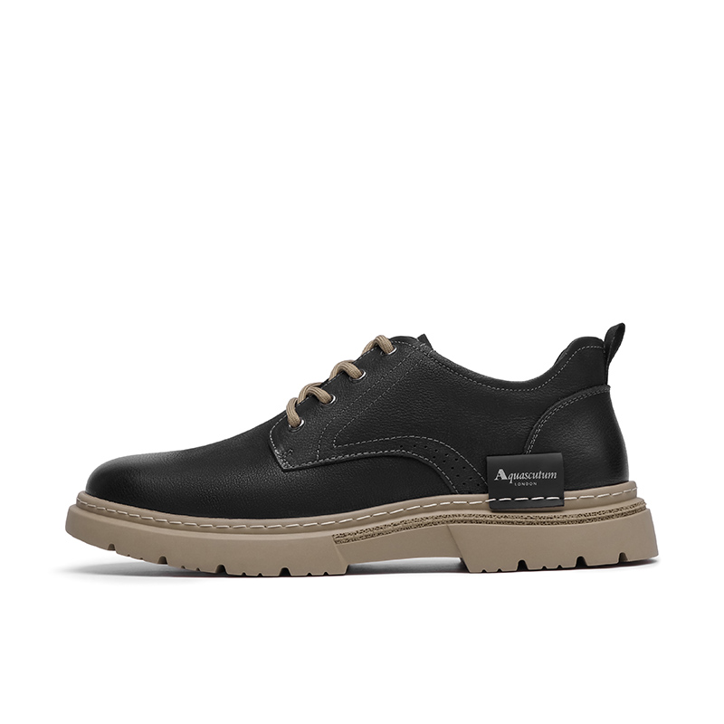

AQUASCUTUM Мужские повседневные туфли с низким верхом, черные/земляно-желтые