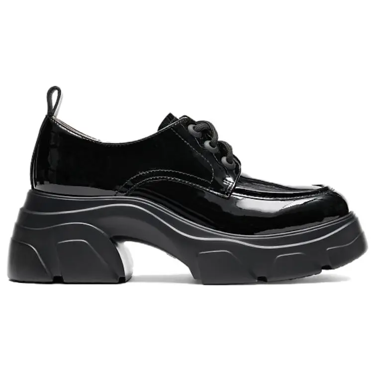 Туфли женские повседневные Women's Casual Shoes Women's British Black Staccato — фото 2