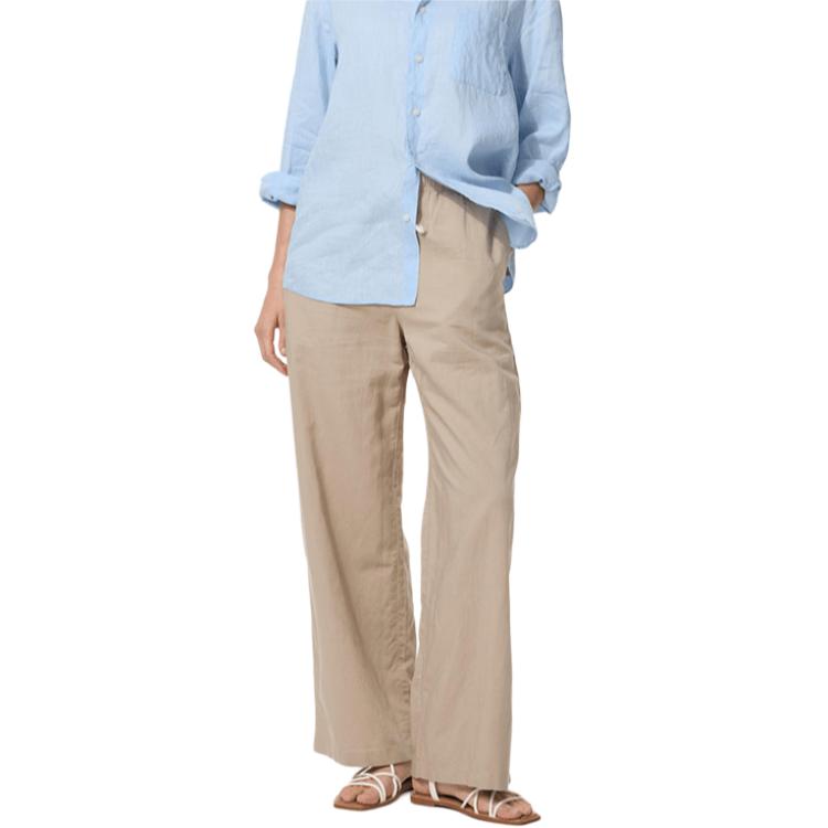 

Брюки Casual Clare Waight Keller C Collection SS26 Women's UNIQLO, темно-бежевый