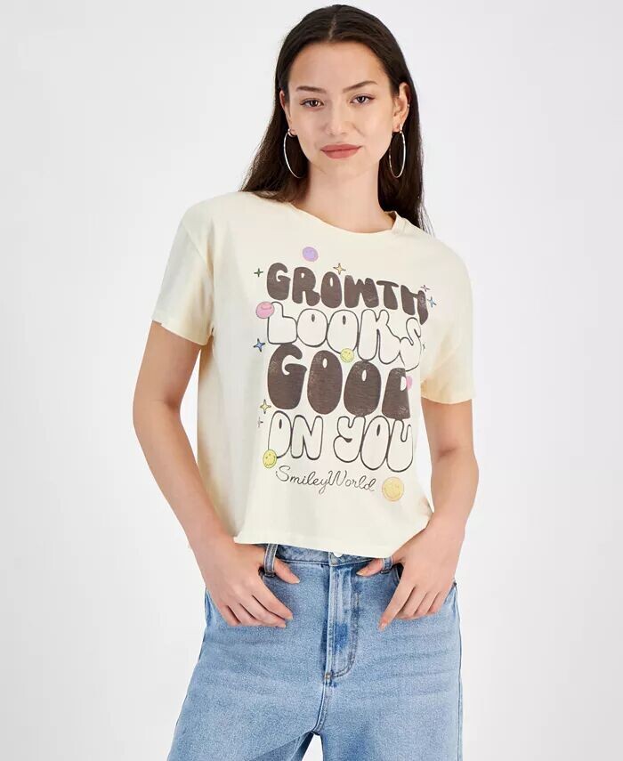 

Футболка с графическим принтом Juniors' Growth Grayson Threads, The Label, бежевый