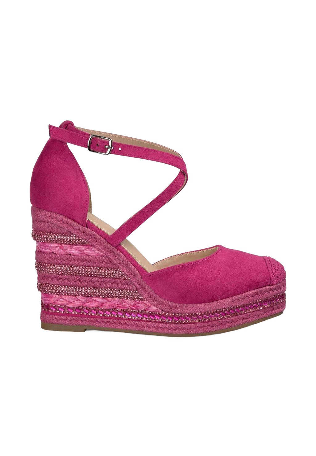 Босоножки на платформе DE CON PUNTERA REDONDEADA Y CIERRE CON HEBILLA Alma Blue, цвет Fucsia Jaspeado