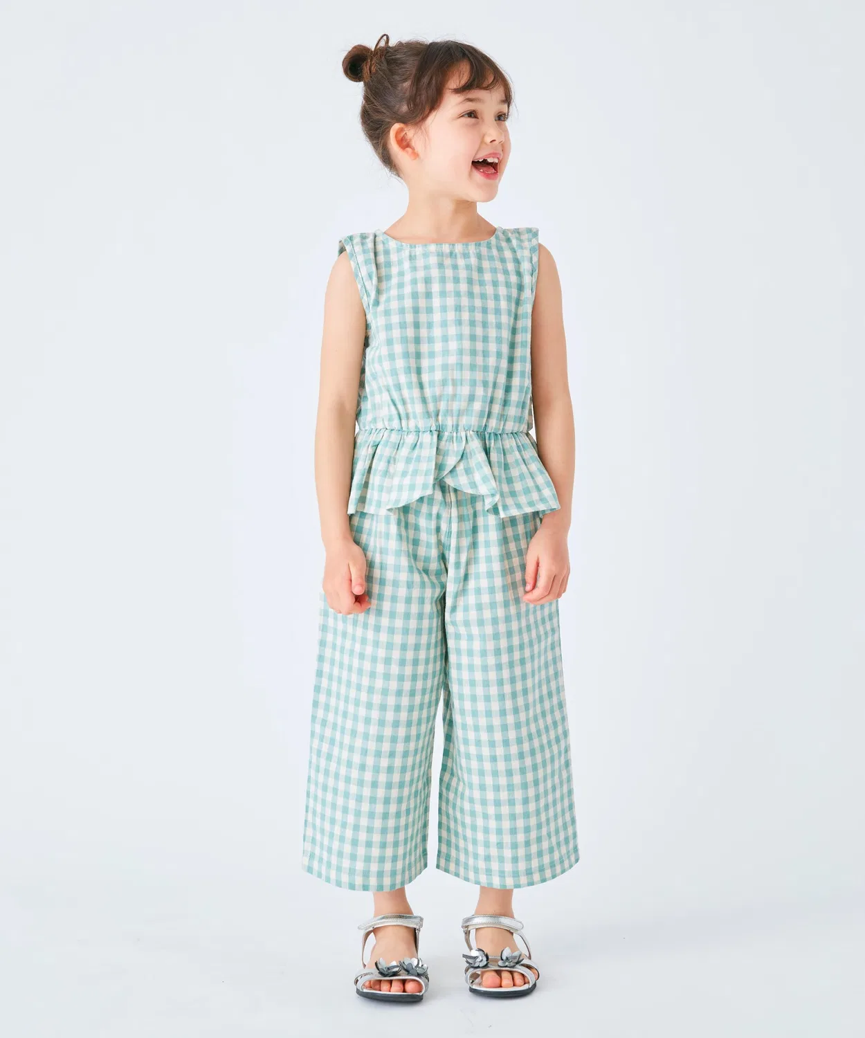 Сетアップ с оборками ever closet, 7/8 длины, цвет мята